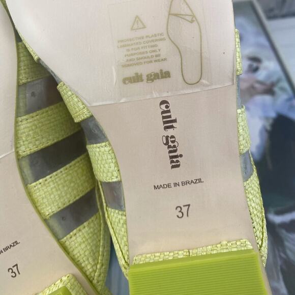 Cult Gaia Femi Mule in Green Size 7/37 New! - Picture 9 of 14